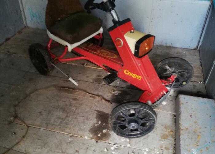 Grajewo ogłoszenia: Sprzedam gokarta dziecięcego z lat PRL. Stan jak widać do odnowienia